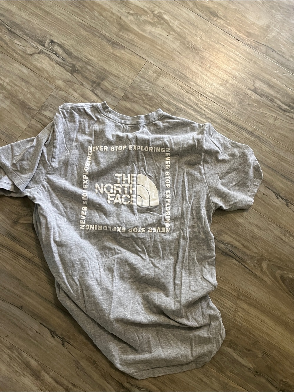 The North Face Men’s Grey Back-Logo Short Sleeve Tee